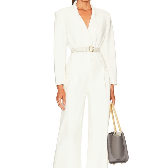 Norma Kamali Single Breasted Straight Leg Jumpsuit